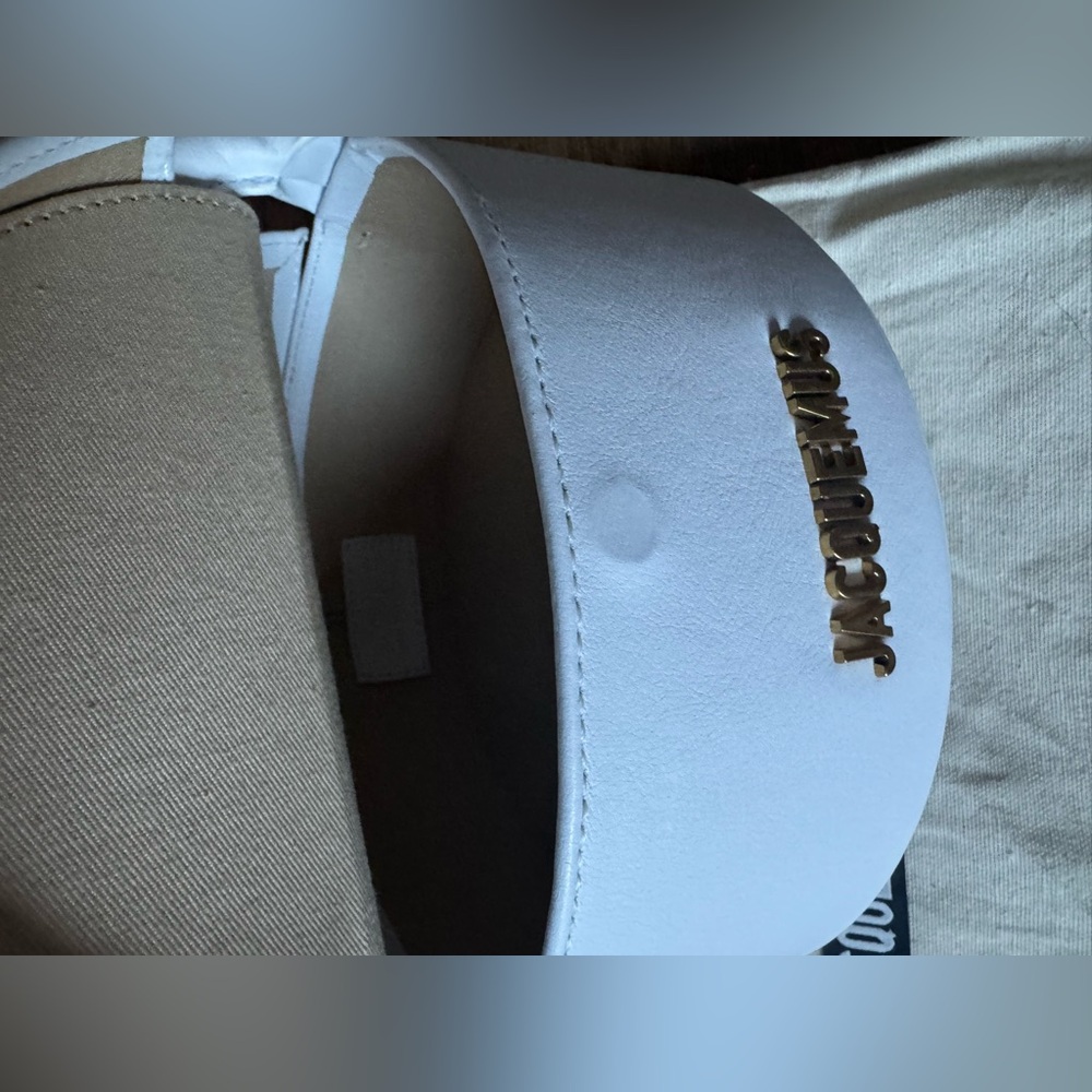 For NICOLE- JACQUEMUS-AUTHENTIC Imported (NWT) White Leather La Boîte à Gateaux - Picture 6 of 16